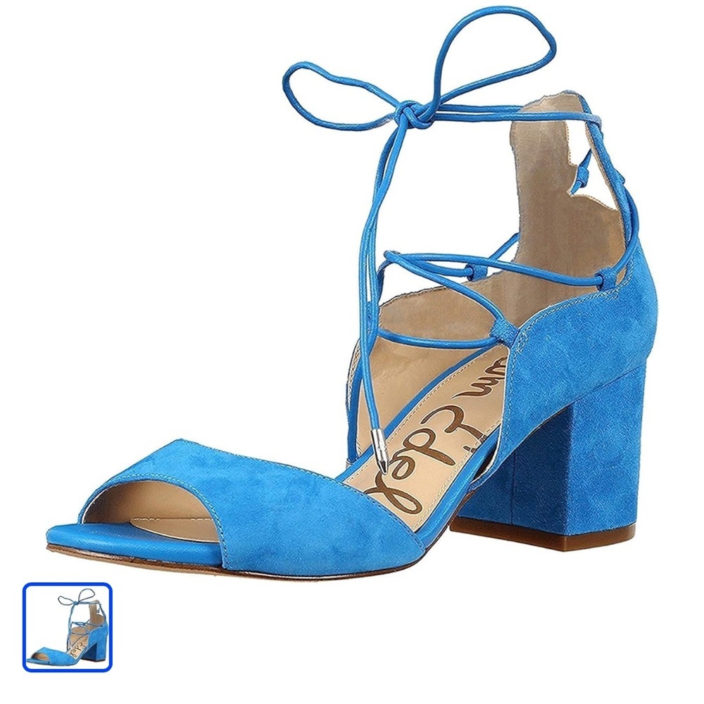 EUC Sam Edelman Serene Gladiator sandals . Size 6.5 Cobalt Blue Suede